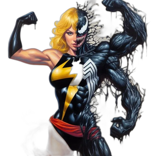 comic book art, concept art, two, prominent transparent PNG cut-out