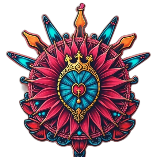 crown, jewelry, staff, flower transparent PNG cut-out