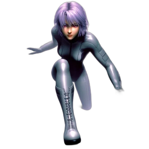robot, hair, concept art, 3d render transparent PNG cut-out