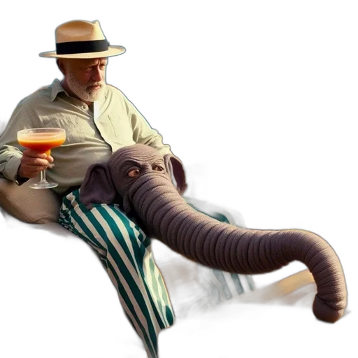 animal, hat, creature, staff transparent PNG cut-out