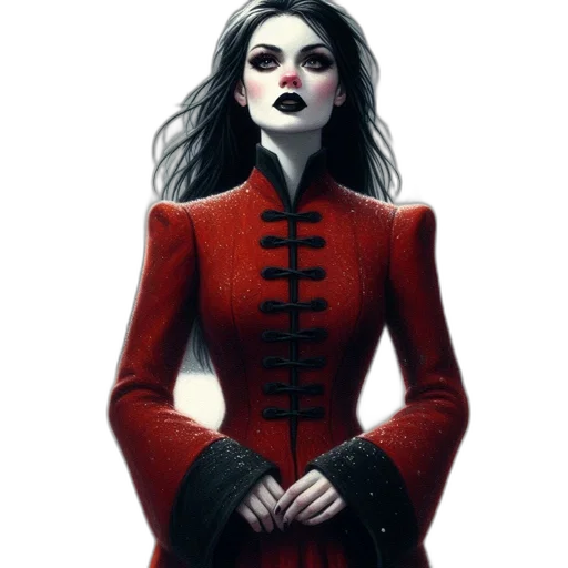 jacket, dress, staff, fantasy art transparent PNG cut-out