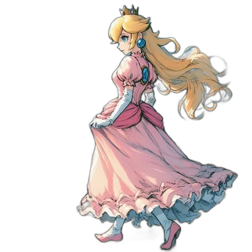 dress, crown, concept art, pixel art transparent PNG cut-out