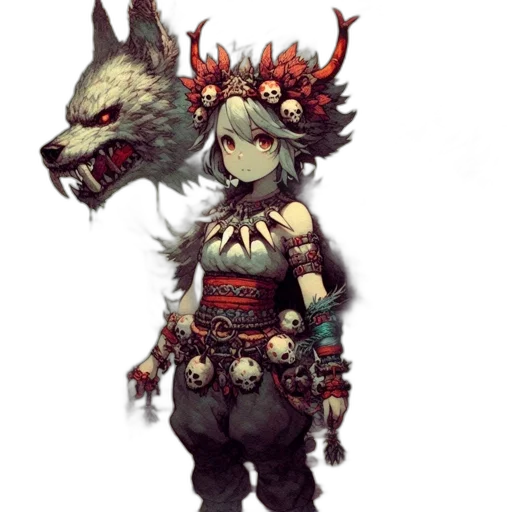 mask, staff, creature, dragon transparent PNG cut-out