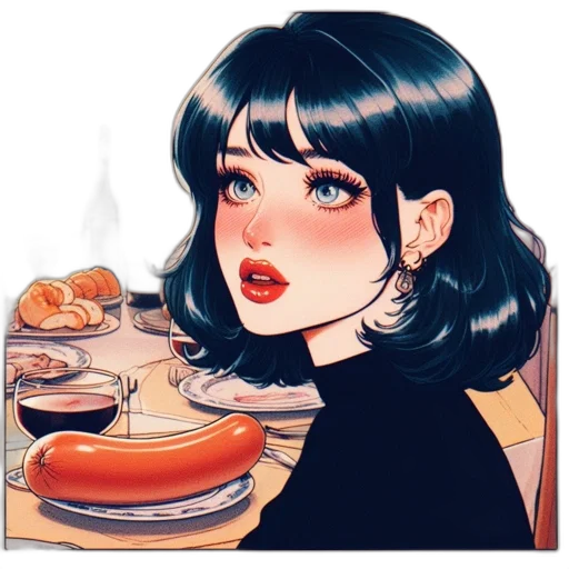 food, face, robot, dress transparent PNG cut-out