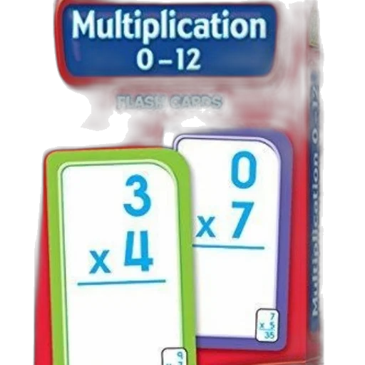 colorful, box, multiplication, 0-12 transparent PNG cut-out