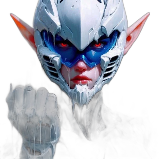 mask, face, robot, creature transparent PNG cut-out