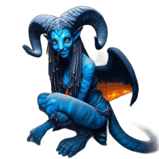 dragon, creature, staff, fantasy art transparent PNG cut-out