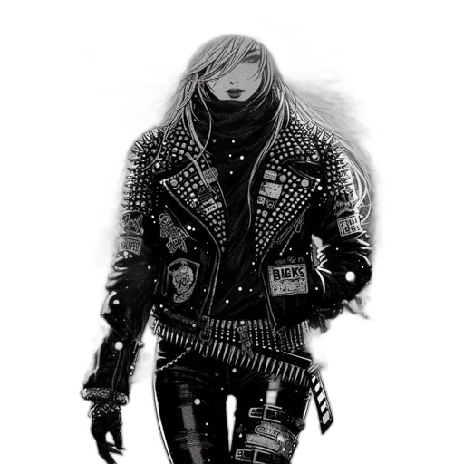 jacket, robot, comic book art, concept art transparent PNG cut-out