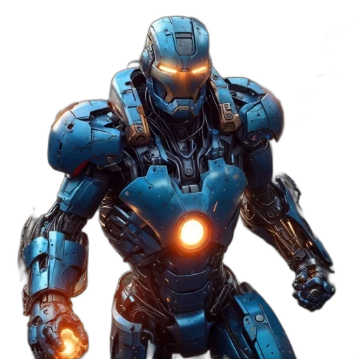 robot, weapon, concept art, 3d render transparent PNG cut-out