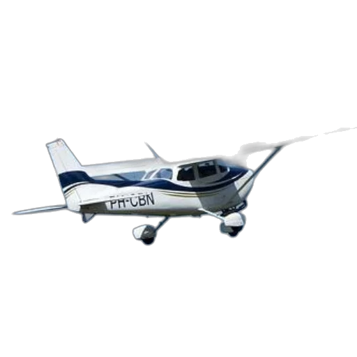 3d render, white, blue, cessna transparent PNG cut-out