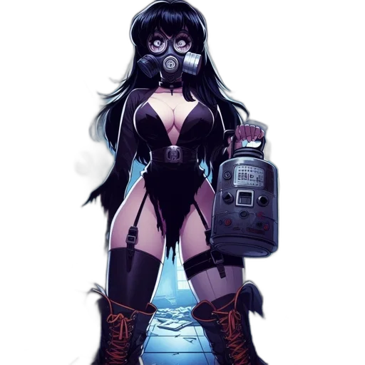 robot, mask, comic book art, concept art transparent PNG cut-out