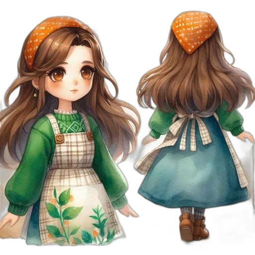 dress, concept art, fantasy art, 3d render transparent PNG cut-out