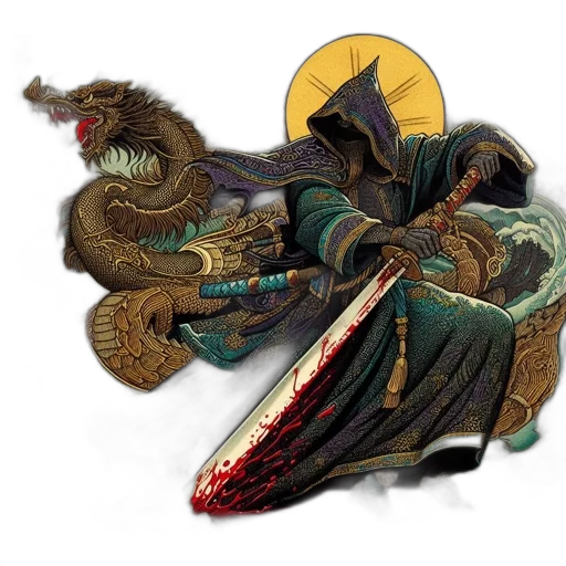 dragon, sword, weapon, mask transparent PNG cut-out