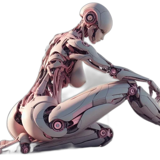 robot, creature, concept art, cyberpunk transparent PNG cut-out