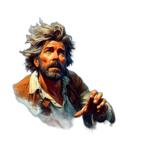 face, jacket, staff, hair transparent PNG cut-out