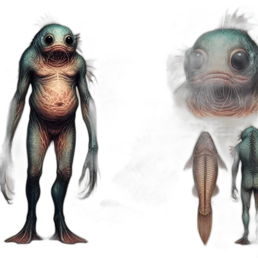 creature, concept art, fantasy art, 3d render transparent PNG cut-out