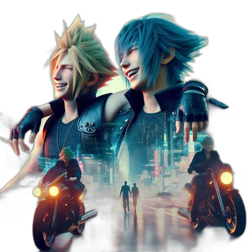 concept art, cyberpunk, fantasy art, 3d render transparent PNG cut-out
