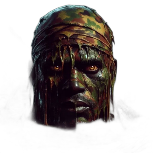 face, mask, creature, concept art transparent PNG cut-out