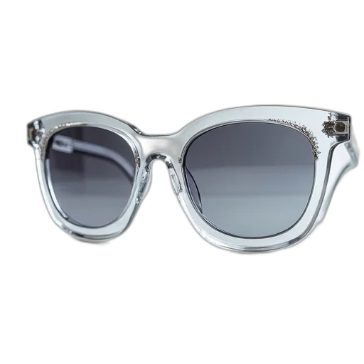 crystal, sunglasses, clear, frame transparent PNG cut-out