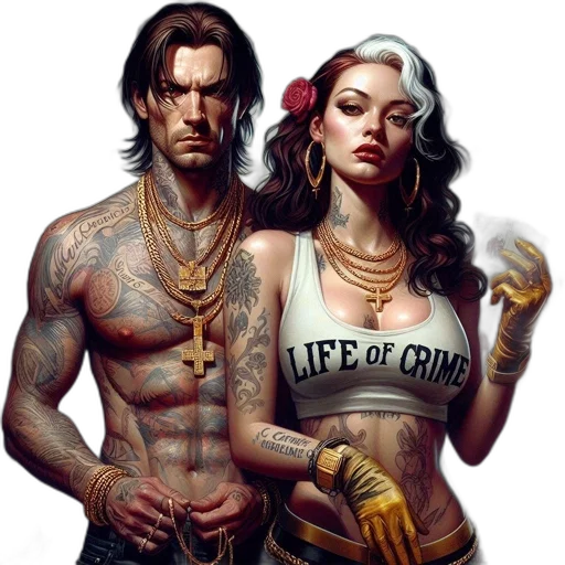 jewelry, comic book art, cyberpunk, fantasy art transparent PNG cut-out