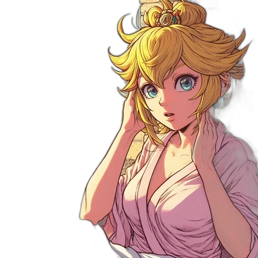 dress, crown, anime, concept art transparent PNG cut-out