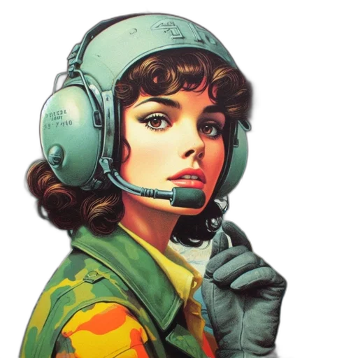 jacket, face, robot, comic book art transparent PNG cut-out