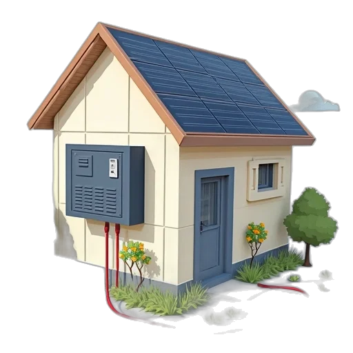 3d render, concept art, solar, invertor transparent PNG cut-out