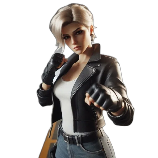 jacket, weapon, concept art, 3d render transparent PNG cut-out