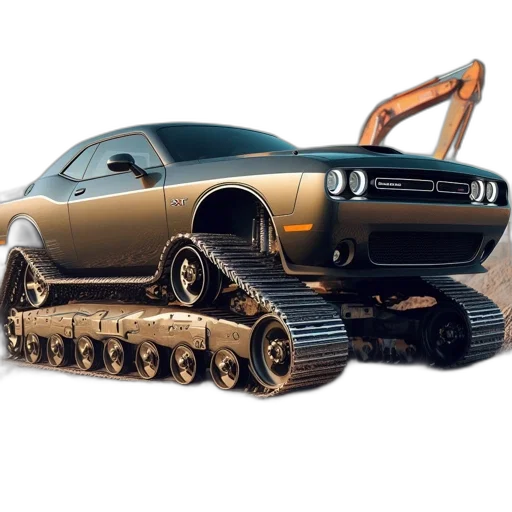 car, weapon, concept art, 3d render transparent PNG cut-out