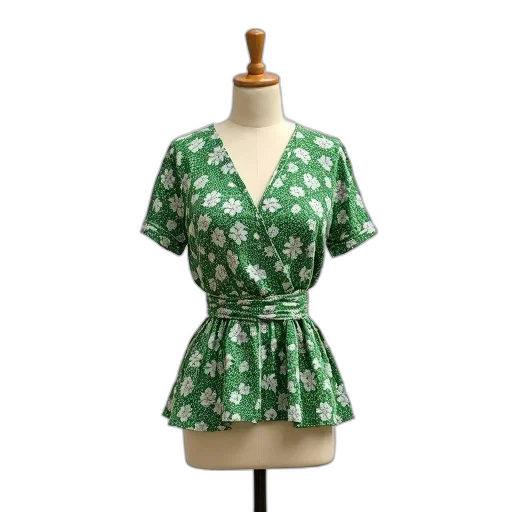 dress, 3d render, green, mannequin transparent PNG cut-out