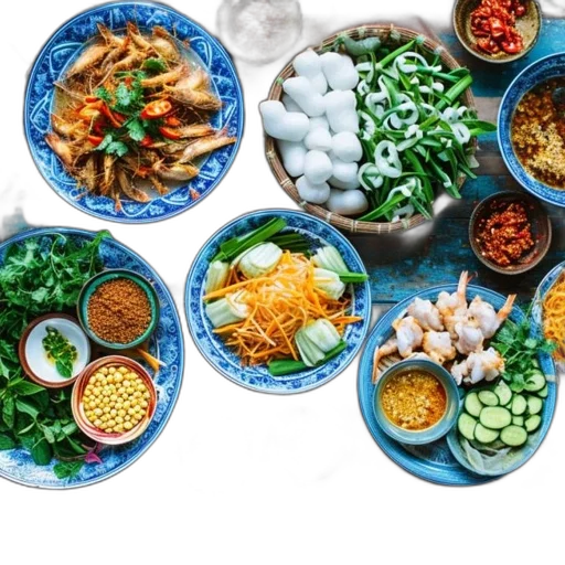 food, colorful, traditional, asian transparent PNG cut-out