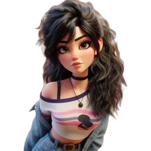 face, hair, jewelry, jacket transparent PNG cut-out