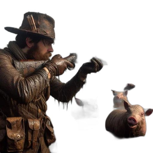 weapon, hat, sword, staff transparent PNG cut-out