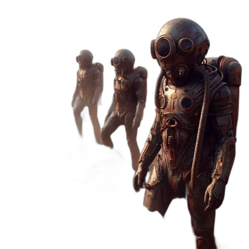 robot, concept art, 3d render, fantasy art transparent PNG cut-out