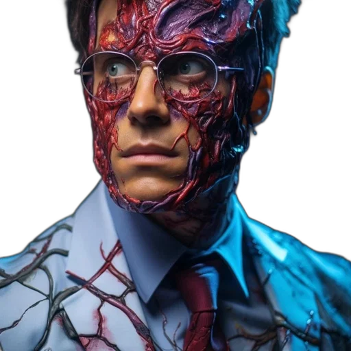 mask, face, comic book art, cyberpunk transparent PNG cut-out