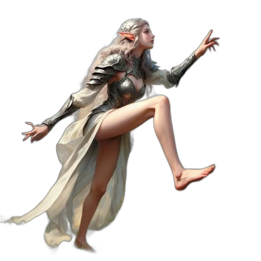 dress, staff, concept art, fantasy art transparent PNG cut-out