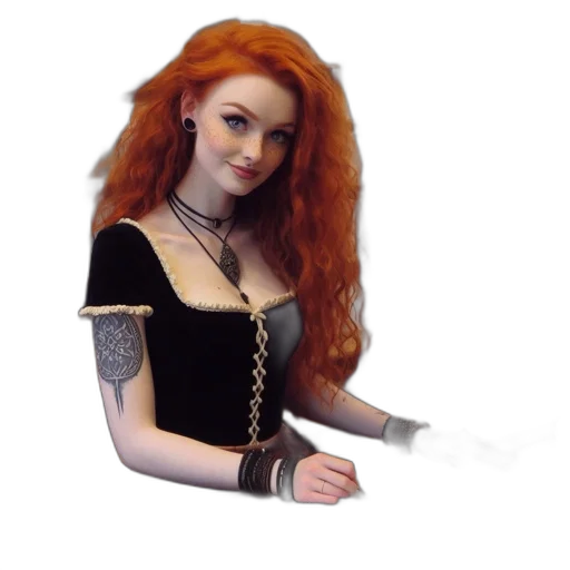 staff, hair, jewelry, dress transparent PNG cut-out