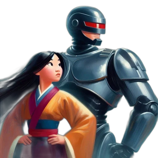 robot, concept art, comic book art, fantasy art transparent PNG cut-out