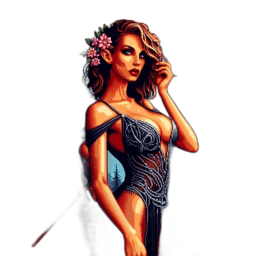 dress, jewelry, fantasy art, comic book art transparent PNG cut-out