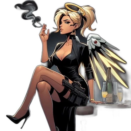 comic book art, concept art, cartoon, fantasy art transparent PNG cut-out