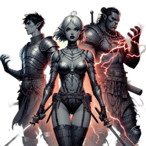 comic book art, concept art, fantasy art, fire transparent PNG cut-out