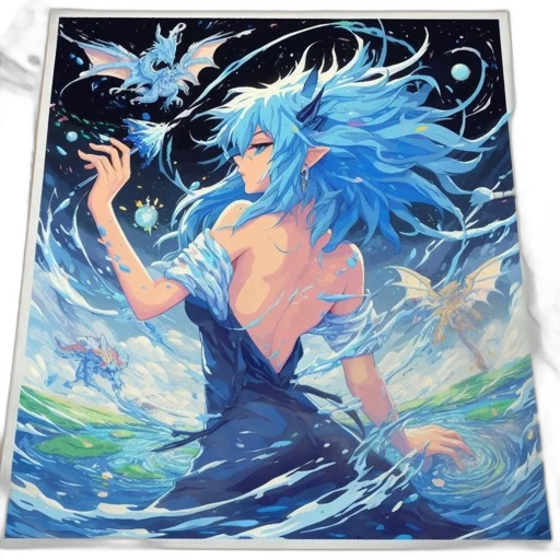 dress, dragon, fantasy art, anime transparent PNG cut-out