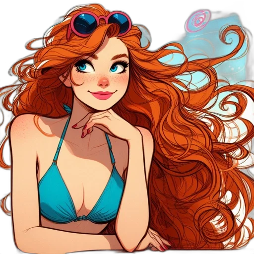 dress, cartoon, comic book art, concept art transparent PNG cut-out