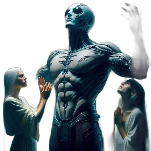 mask, robot, creature, comic book art transparent PNG cut-out