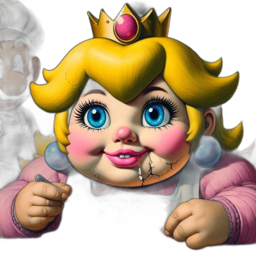 crown, face, mask, 3d render transparent PNG cut-out