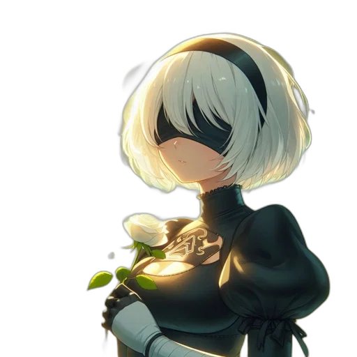 flower, mask, robot, face transparent PNG cut-out