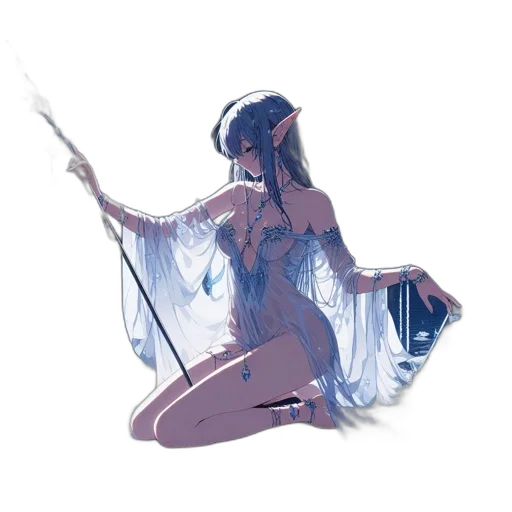 dress, staff, sword, umbrella transparent PNG cut-out