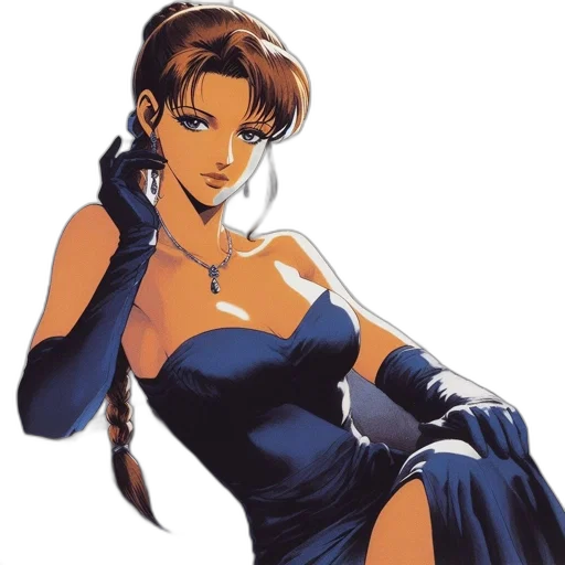 dress, anime, concept art, comic book art transparent PNG cut-out