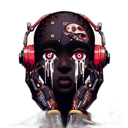 robot, mask, face, creature transparent PNG cut-out