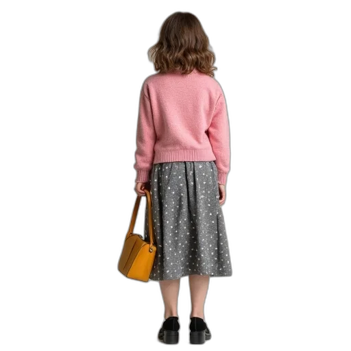 dress, jacket, staff, shoes transparent PNG cut-out
